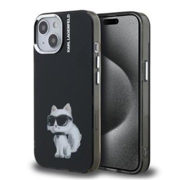 Karl Lagerfeld IML Aquarelle Choupette Case for iPhone 15 Black Karl Lagerfeld IML Aquarelle Choupette Case for iPhone 15 Black