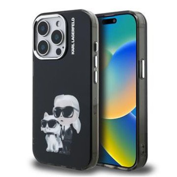 Karl Lagerfeld IML Aquarelle Karl and Choupette Case for iPhone 15 Pro Max Black Karl Lagerfeld IML Aquarelle Karl and Choupette Case for iPhone 15 Pro Max Black