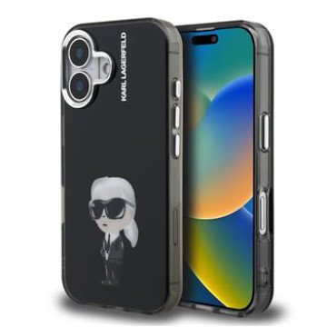 Karl Lagerfeld IML Aquarelle Karl Case for iPhone 16 Black Karl Lagerfeld IML Aquarelle Karl Case for iPhone 16 Black