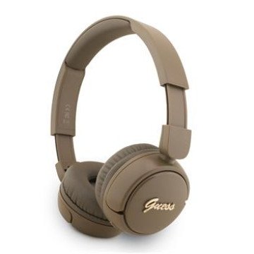 Guess Script Metal Logo Wireless Headphone Brown Guess Script Metal Logo Wireless Headphone Brown
