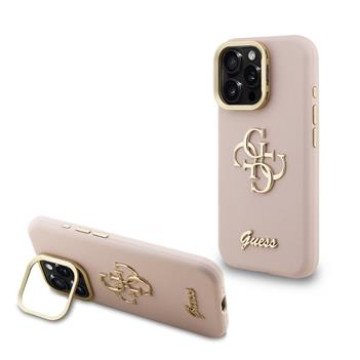 Guess PU Grained 4G Logo Stand Camera Frame Case for iPhone 15 Pro Pink Guess PU Grained 4G Logo Stand Camera Frame Case for iPhone 15 Pro Pink