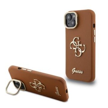 Guess PU Grained 4G Logo Stand Camera Frame Case for iPhone 13 Brown Guess PU Grained 4G Logo Stand Camera Frame Case for iPhone 13 Brown