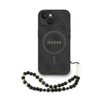 Guess PU Leather 4G Colored Ring Strap MagSafe Case for iPhone 15 Black Guess PU Leather 4G Colored Ring Strap MagSafe Case for iPhone 15 Black