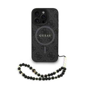 Guess PU Leather 4G Colored Ring Strap MagSafe Case for iPhone 16 Pro Max Black Guess PU Leather 4G Colored Ring Strap MagSafe Case for iPhone 16 Pro Max Black