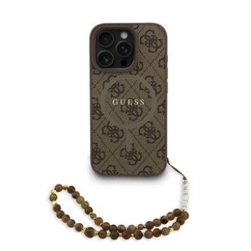 Guess PU Leather 4G Colored Ring Strap MagSafe Case for iPhone 16 Pro Max Brown Guess PU Leather 4G Colored Ring Strap MagSafe Case for iPhone 16 Pro Max Brown