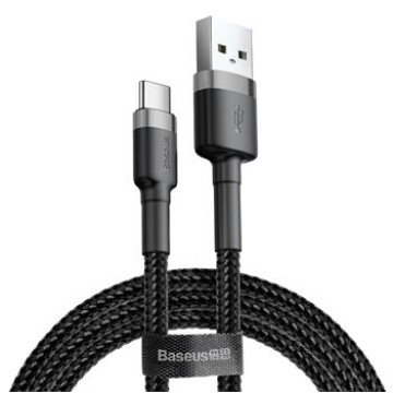 Baseus Cafule Series Data Cable USB-A - USB-C 2A 3m Gray/Black Baseus Cafule Series Data Cable USB-A - USB-C 2A 3m Gray/Black