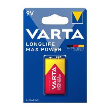 Varta Longlife Max Power 9V Battery 1pcs