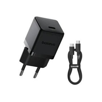 Baseus Palm Fast Charger USB-C 20W + Data Cable USB-C/USB-C 1m Black Baseus Palm Fast Charger USB-C 20W + Data Cable USB-C/USB-C 1m Black