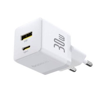 Baseus Palm Fast Charger USB-A + USB-C 30W White Baseus Palm Fast Charger USB-A + USB-C 30W White