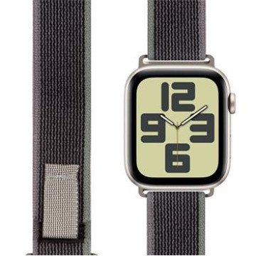 OBAL:ME Textile Strap for Apple Watch 42-49mm M-L Grey/Green OBAL:ME Textile Strap for Apple Watch 42-49mm M-L Grey/Green