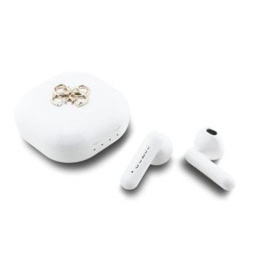 Guess 4G Metal Logo TWS Wireless Earphones White