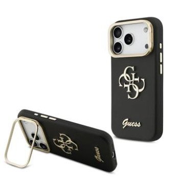 Guess PU Grained 4G Logo Stand Camera Frame Case for iPhone 17 Pro Black Guess PU Grained 4G Logo Stand Camera Frame Case for iPhone 17 Pro Black