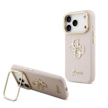 Guess PU Grained 4G Logo Stand Camera Frame Case for iPhone 17 Pro Pink Guess PU Grained 4G Logo Stand Camera Frame Case for iPhone 17 Pro Pink