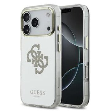 Guess PC/TPU Mirror 4G Glitter Logo MagSafe Case for iPhone 17 Pro Gold