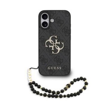 Guess PU 4G Metal Logo Strap Case for iPhone 17 Black