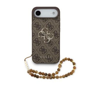 Guess PU 4G Metal Logo Strap Case for iPhone Air Brown