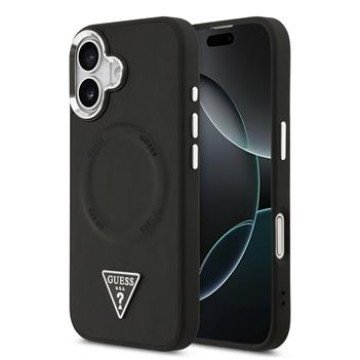 Guess PU Leather Triangle Logo MagSafe Case for iPhone 17 Black Guess PU Leather Triangle Logo MagSafe Case for iPhone 17 Black