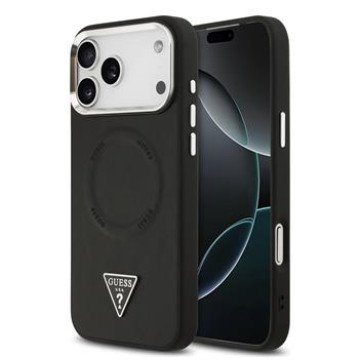 Guess PU Leather Triangle Logo MagSafe Case for iPhone 17 Pro Black Guess PU Leather Triangle Logo MagSafe Case for iPhone 17 Pro Black