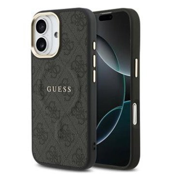 Guess PU Leather 4G Gold Frame MagSafe Case for iPhone 17 Black Guess PU Leather 4G Gold Frame MagSafe Case for iPhone 17 Black