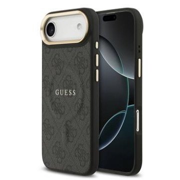 Guess PU Leather 4G Gold Frame MagSafe Case for iPhone Air Black Guess PU Leather 4G Gold Frame MagSafe Case for iPhone Air Black