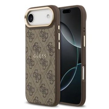 Guess PU Leather 4G Gold Frame MagSafe Case for iPhone Air Brown Guess PU Leather 4G Gold Frame MagSafe Case for iPhone Air Brown