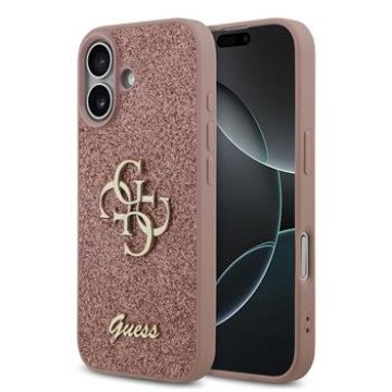 Guess PU Fixed Glitter 4G Metal Logo Case for iPhone 17 Pink Guess PU Fixed Glitter 4G Metal Logo Case for iPhone 17 Pink