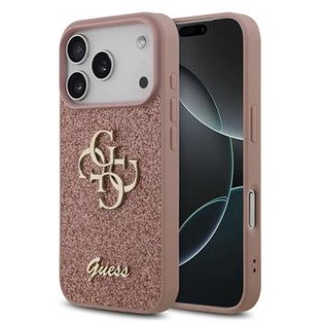 Guess PU Fixed Glitter 4G Metal Logo Case for iPhone 17 Pro Pink Guess PU Fixed Glitter 4G Metal Logo Case for iPhone 17 Pro Pink