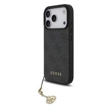 Guess 4G Charm MagSafe Case for iPhone 17 Pro Tone on Tone Grey