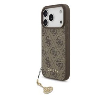 Guess 4G Charm MagSafe Case for iPhone 17 Pro Tone on Tone Brown