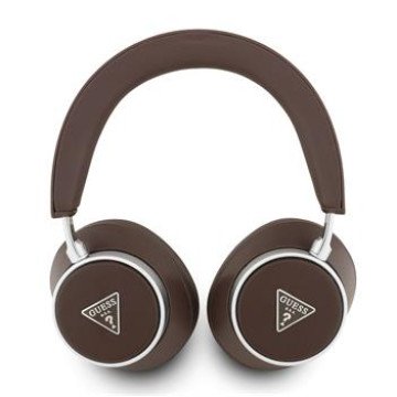 Guess PU Saffiano Triangle Logo ENC Wireless Headphone Brown Guess PU Saffiano Triangle Logo ENC Wireless Headphone Brown