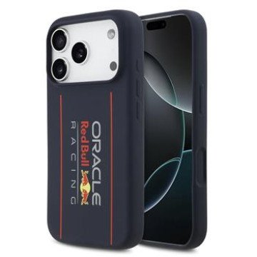 Red Bull Silicone Vertical Logo MagSafe Case for iPhone 17 Pro Max Navy