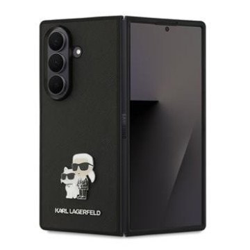 Karl Lagerfeld PU Saffiano Karl and Choupette Case for Samsung Galaxy Z Fold 7 Black