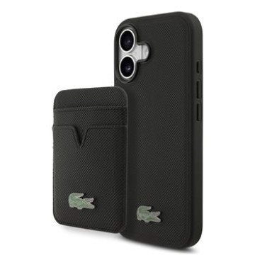 Lacoste Iconic Petit Pique MagSafe Case + Wallet for iPhone 17 Black
