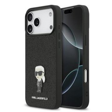 Karl Lagerfeld Fixed Glitter Metal Ikonik Case for iPhone 17 Pro Max Black Karl Lagerfeld Fixed Glitter Metal Ikonik Case for iPhone 17 Pro Max Black
