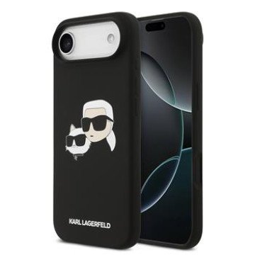 Karl Lagerfeld Liquid Silicone Double Heads MagSafe Case for iPhone Air Black