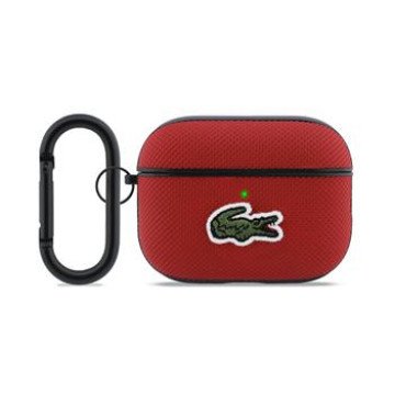 Lacoste Petit Pique Croc Logo Patch Case for AirPods Pro 3 Red