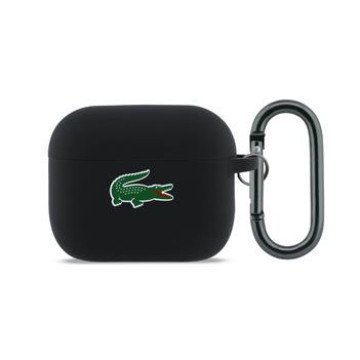 Lacoste Liquid Silicone Croc Logo Case for AirPods Pro 3 Black