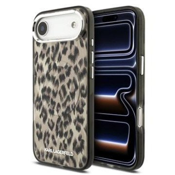 Karl Lagerfeld IML Leopard MagSafe Case for iPhone Air Brown