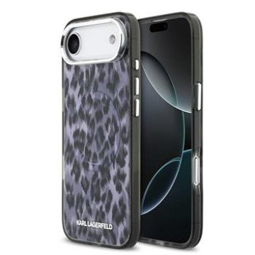 Karl Lagerfeld IML Leopard MagSafe Case for iPhone Air Grey