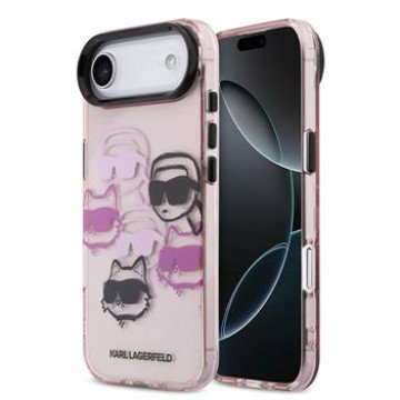 Karl Lagerfeld IML Multi K&CH Heads Case for iPhone Air Pink