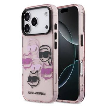 Karl Lagerfeld IML Multi K&CH Heads Case for iPhone 17 Pro Pink