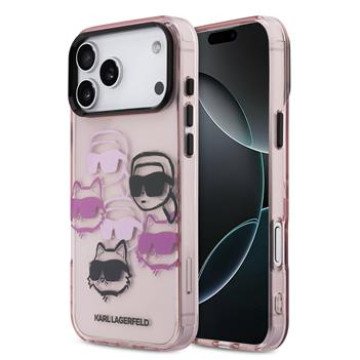 Karl Lagerfeld IML Multi K&CH Heads Case for iPhone 17 Pro Max Pink