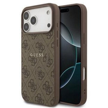 Guess PU Leather 4G Colored Ring MagSafe Case for iPhone 17 Pro Max Brown Guess PU Leather 4G Colored Ring MagSafe Case for iPhone 17 Pro Max Brown