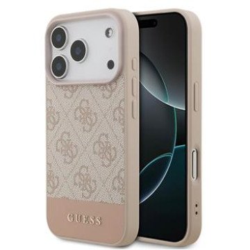 Guess PU 4G Stripe Case for iPhone 17 Pro Pink
