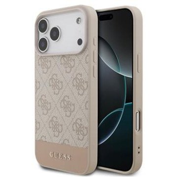 Guess PU 4G Stripe Case for iPhone 17 Pro Max Pink