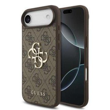 Guess PU 4G Metal Logo Case for iPhone Air Brown