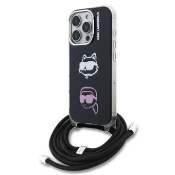 Karl Lagerfeld IML Crossbody K&CH Heads Case for iPhone 16 Pro Black Karl Lagerfeld IML Crossbody K&CH Heads Case for iPhone 16 Pro Black