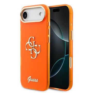 Guess IML 4G Script Metal Logo Case for iPhone Air Orange