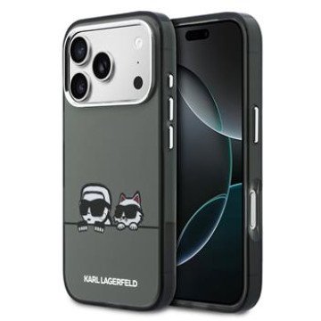 Karl Lagerfeld IML K&CH Heads Logo MagSafe Case for iPhone iPhone 17 Pro Max Black