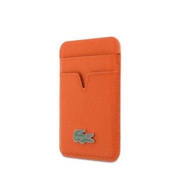Lacoste PU Iconic Petit Pique MagSafe Wallet Orange